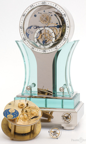 Frank Jutzi table clock with tourbillon