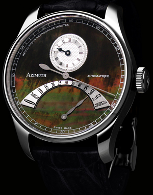 Azimuth Regulateur Retrograde Minutes Black Mother-of-Pearl