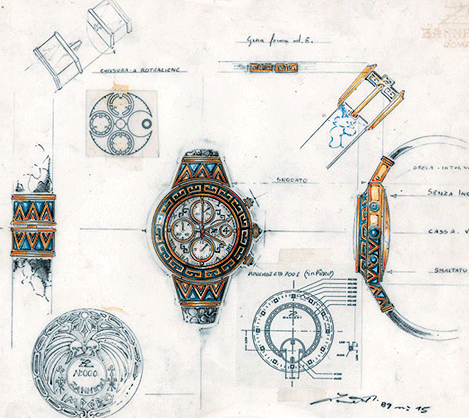 Zannetti watch drawings