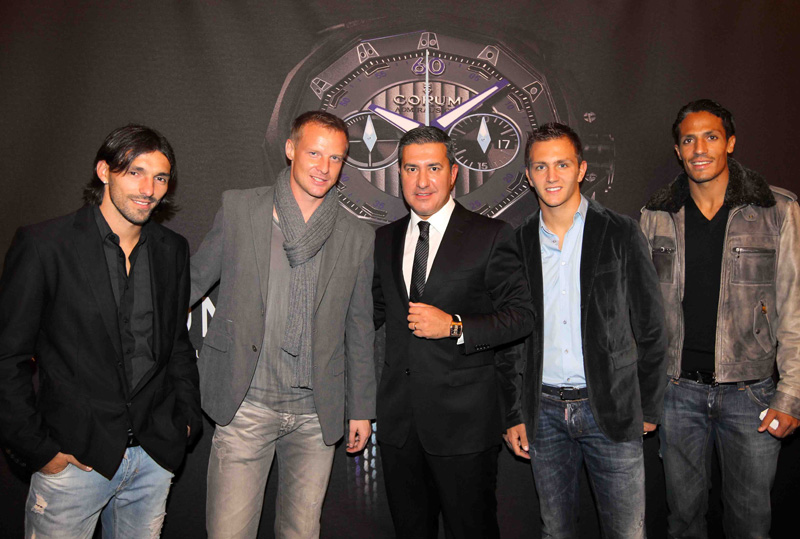 A Calce - Corum CEO with FC Zenit team members