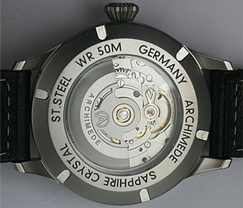 Archimede watch backside