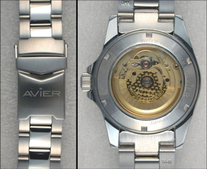 Avier watch backside and braslet