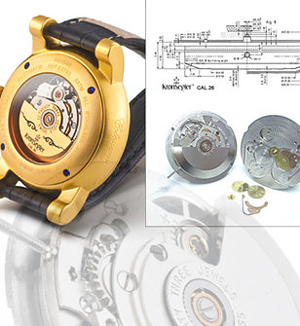 Kronsegler watch backside and theirs mechanisms