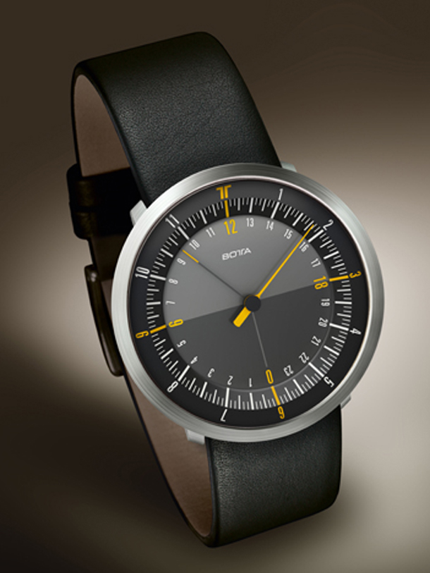 Botta-Design watch with two time zones