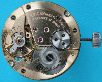 Enicar watch mechanism