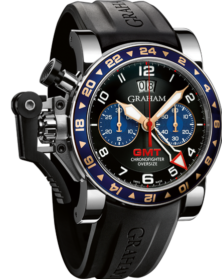 Chronograph Chronofighter Oversize GMT Black Steel by Graham