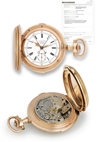 A. Lange & Söhne minute repeater with Lange double-chronograph system