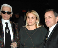 Karl Lagerfeld, Silvia Fendi and Michael Burke
