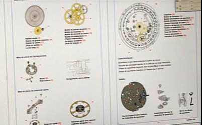 Audemars Piguet mechanism and details schematic picture