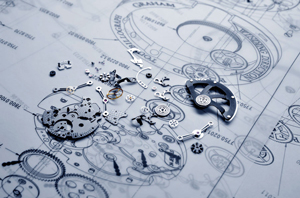 Graham watch schematic image and details of the mechanism