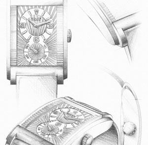 Rolex watch sketch
