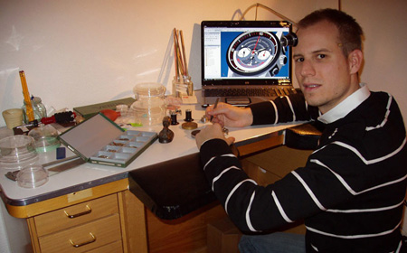 Frédéric Jouvenot in his workshop