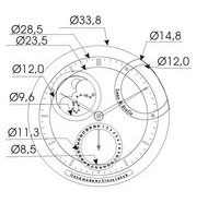 Jacques Etoile watch dial's schematic image