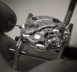 H.Moser & Cie watch mechanism assembly