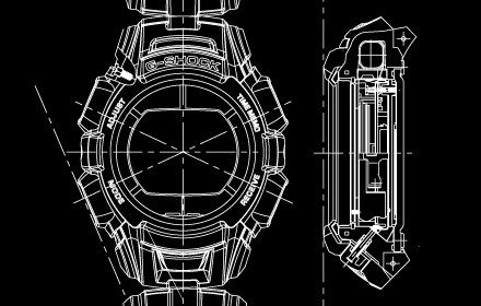 G-SHOCK watch schematic image