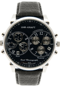 Uhr-Kraft Dual Chrono Black of Dualtimer collection