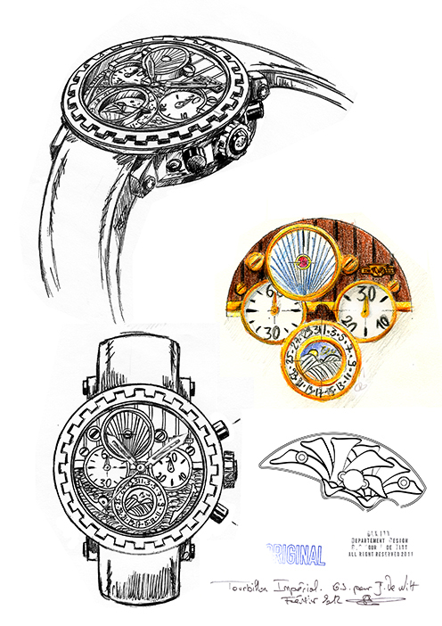sketch of Tourbillon Imperial watch