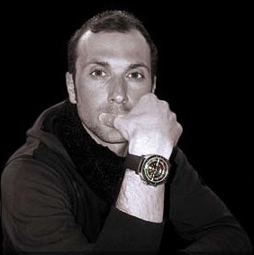 Ivan Basso with Anonimo Firenze Ivan Basso Hi Dive Carbon watch