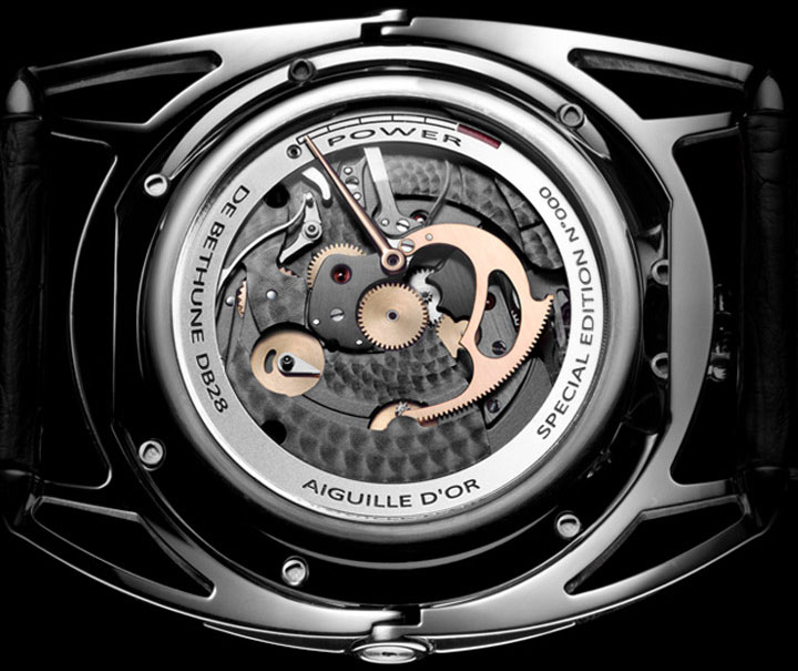 DB28 Aiguille D'or watch backside