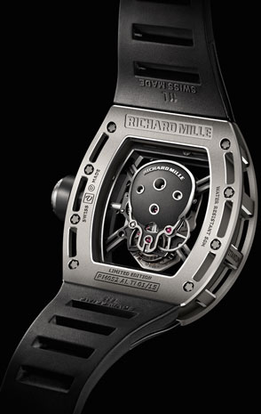 Richard Mille Tourbillon RM 052 Skull watch backside
