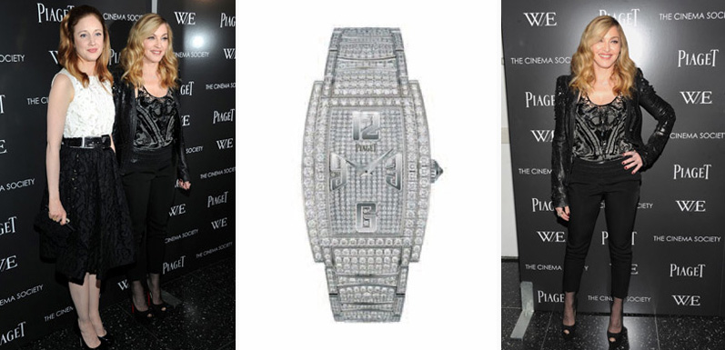 Arianne Phillips and Madonna with watch Piaget Limelight Tonneau