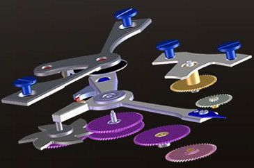 parts of Louis Moinet mechanism's