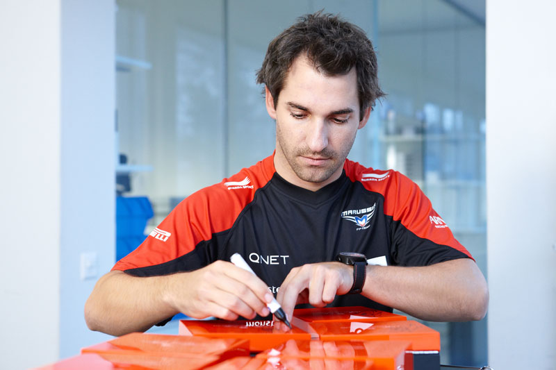 Watch boxes for the Armin Racing collection – all personally signed by Timo Glock.