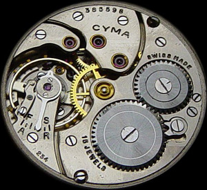 Cyma watch mechanism