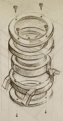 The Chinese Timekeeper watch schematic representation