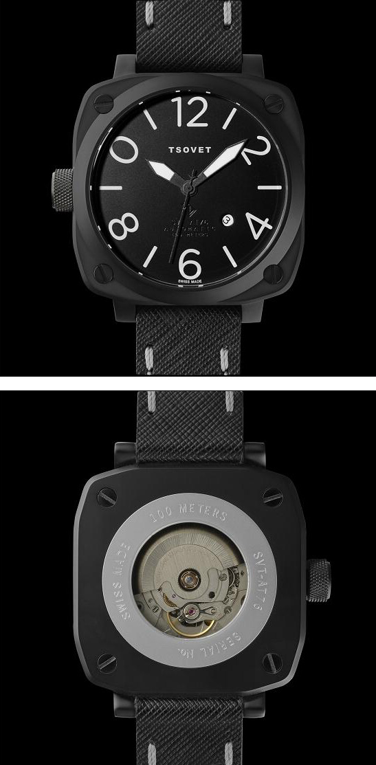 SVT Black Automatic watch by Tsovet