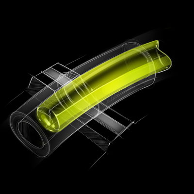 tube with fluorescent liquid