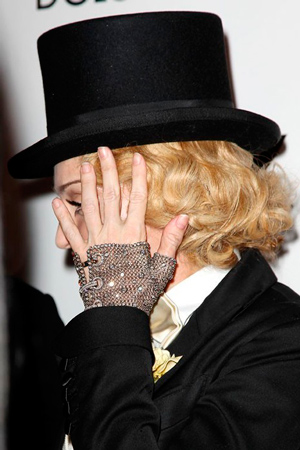 Madonna in Diamond Mesh glove