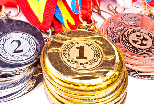 prize-winning Olympic medals