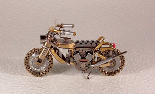 Motorcycle from the old watches