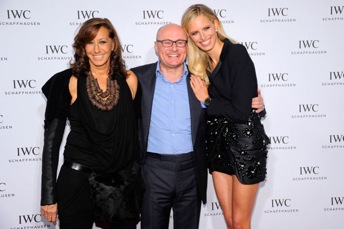 Donna Karan, IWC CEO Georges Kern and Karolina Kurkova attend IWC and Tribeca Film Festival