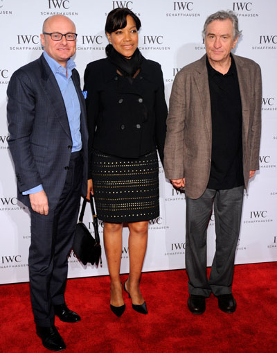 IWC CEO Georges Kern, Grace Hightower and Actor Robert De Niro attend IWC and Tribeca Film Festival
