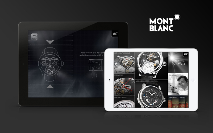 Montblanc app page for iPad