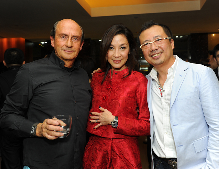 Richard Mille with actress Michelle Yeoh and Dave Tan, the head of the Asian division of Richard Mille