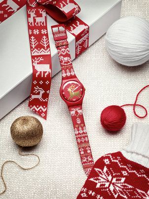 Red Knit limited edition by Swatch
