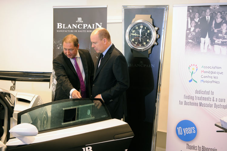 Blancpain realised an exceptional auction for the Monaco Association Against Muscular Dystrophy