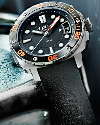300 Extreme Diver 300 Orange watch by Alpina