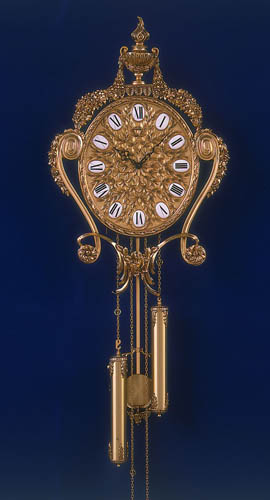 Clock with weights
