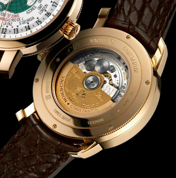 caseback of Patrimony Traditionnelle World Time for Mexico