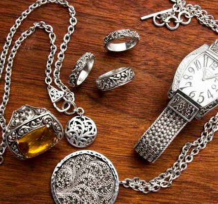 silver jewelry by Lois Hill