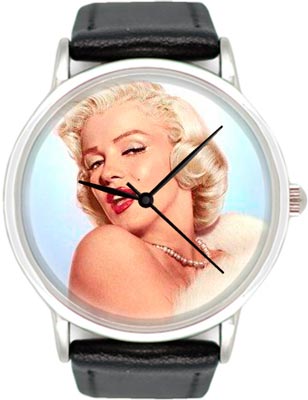 Youth watch decorated with a portrait of Marilyn Monroe