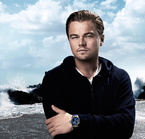 Leonardo DiCaprio with TAG Heuer Aquaracer 500m watch