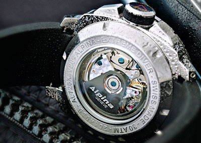 Alpina Extreme Diver 300 Chronograph watch caseback