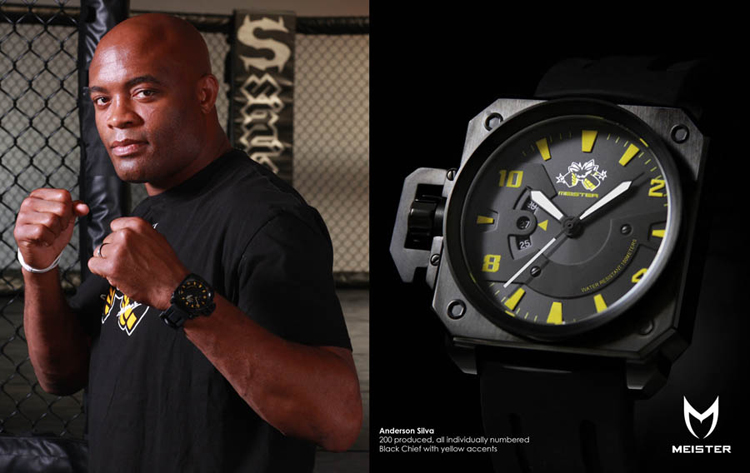 Anderson Silva with Meister Chief watch