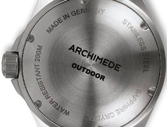 Archimede Outdour Automatic Luminous Dial watch caseback