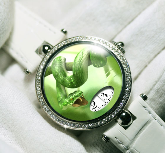 Angular Momentum Manu Propria Green Snake watch